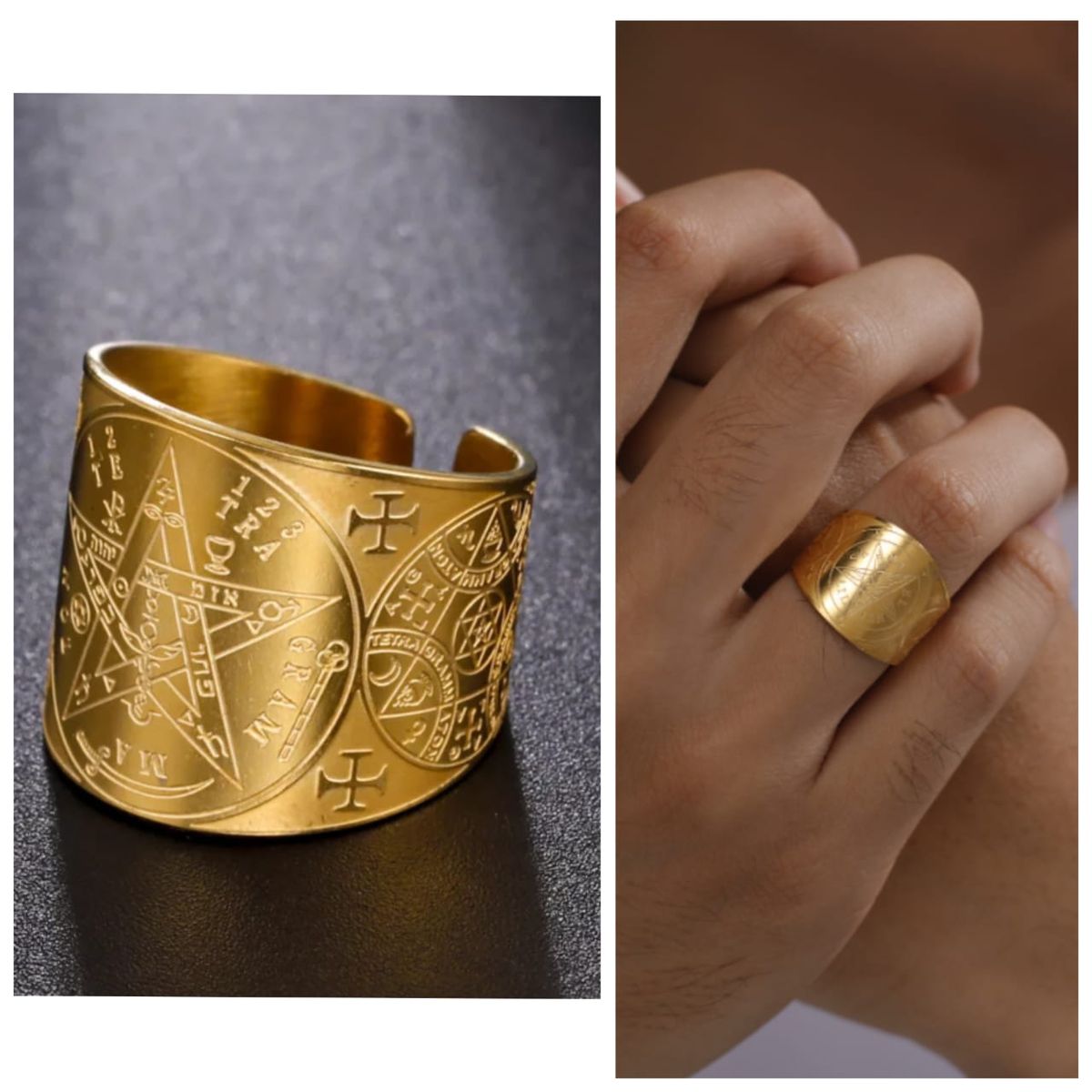 Seal Of King Solomon Ancient Power Good Luck, Wealth And Protection Ring