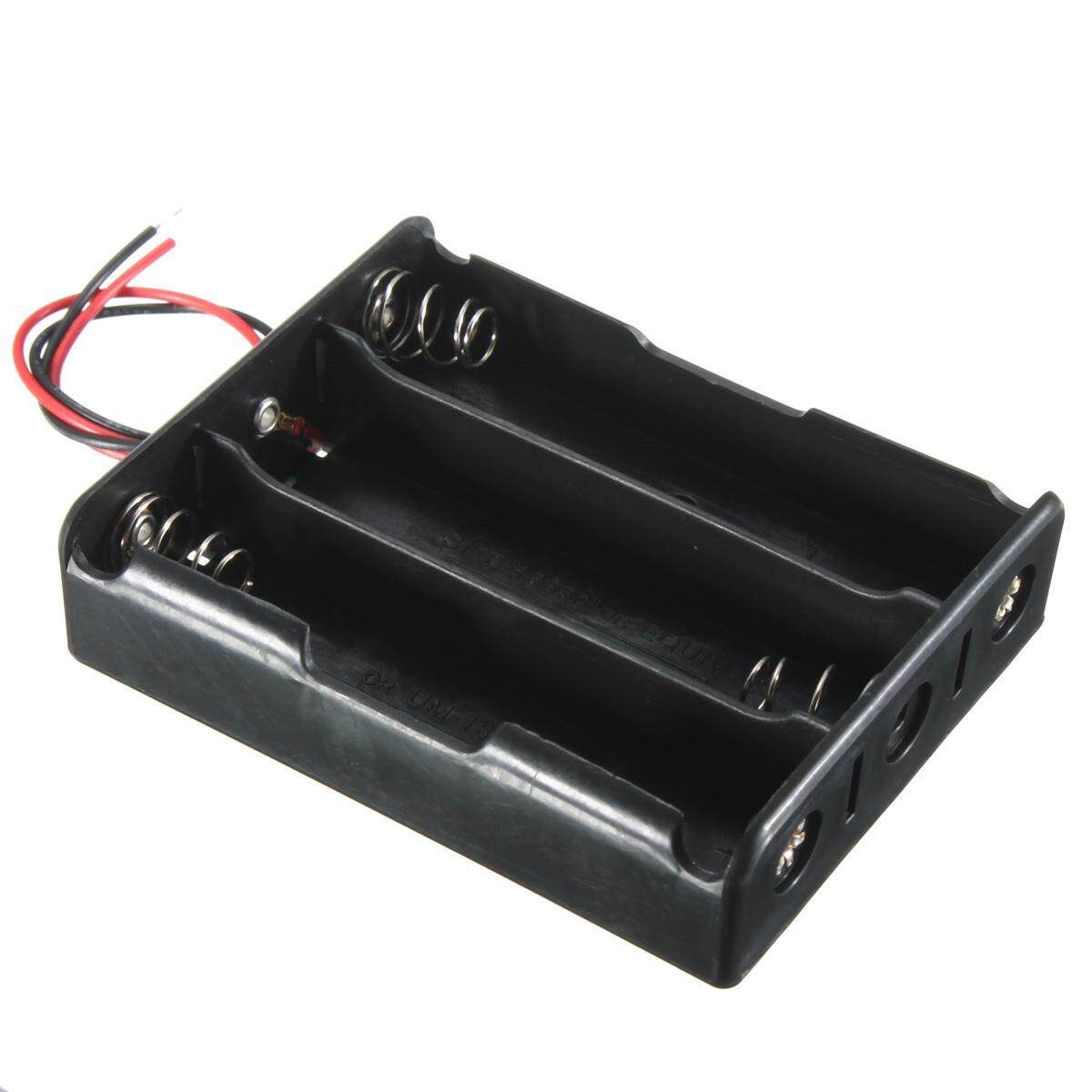 Schwarz Kunststoff 2-Slot 2 X 3.7V 18650 Batteriehalter Box Container 2 Stucke