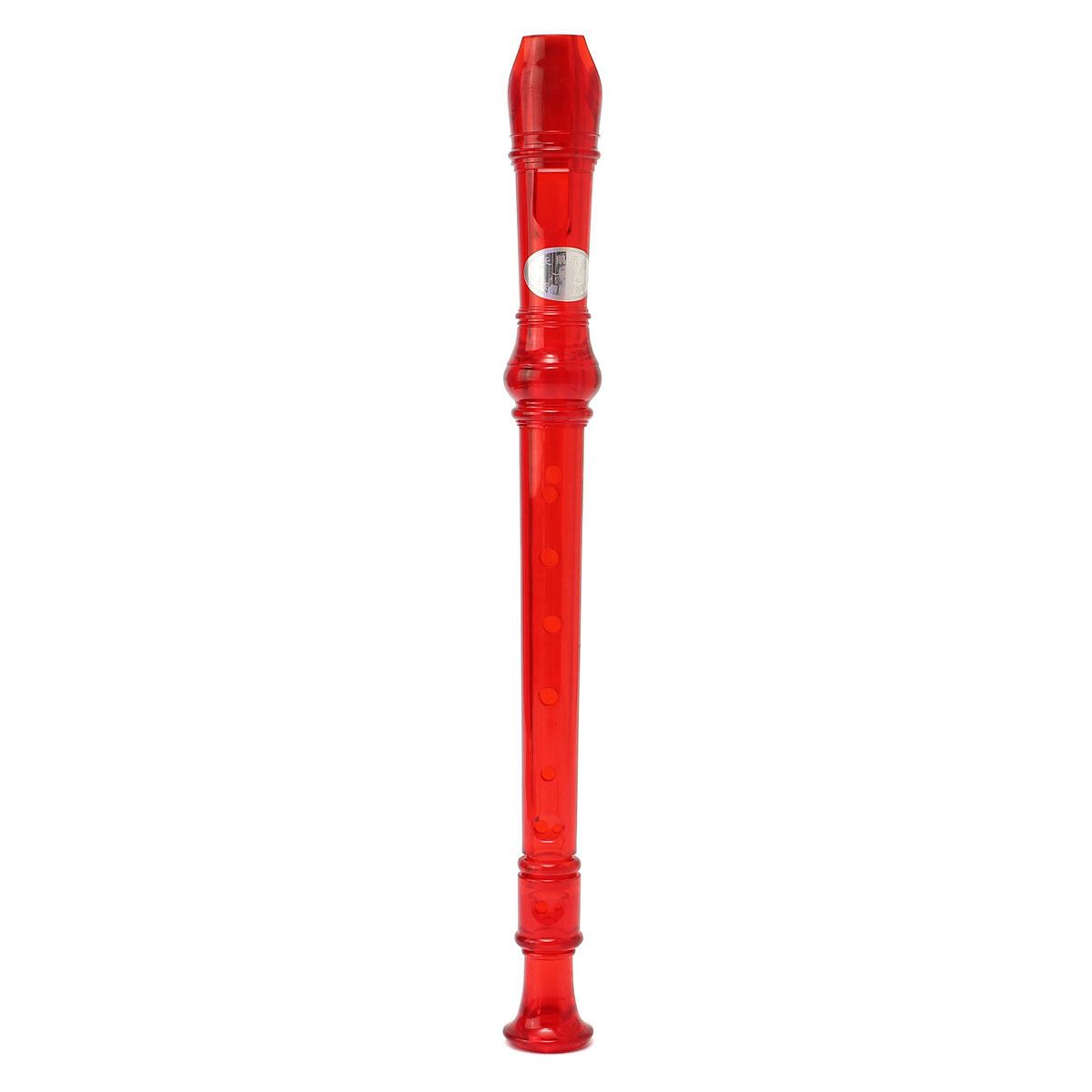 Translucent Soprano Descant Recorder 8-hole Clarinet School Music Instrument Red Gules