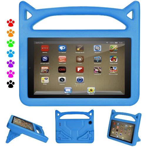 Fire -7 -1GB RAM- 16GB ROM- Storage Educational Tablet With Alexa Blue Monster Proof