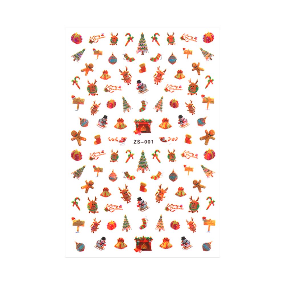 1Pcs Nail Stickers For Christmas Self-Adhesive Nail Decals