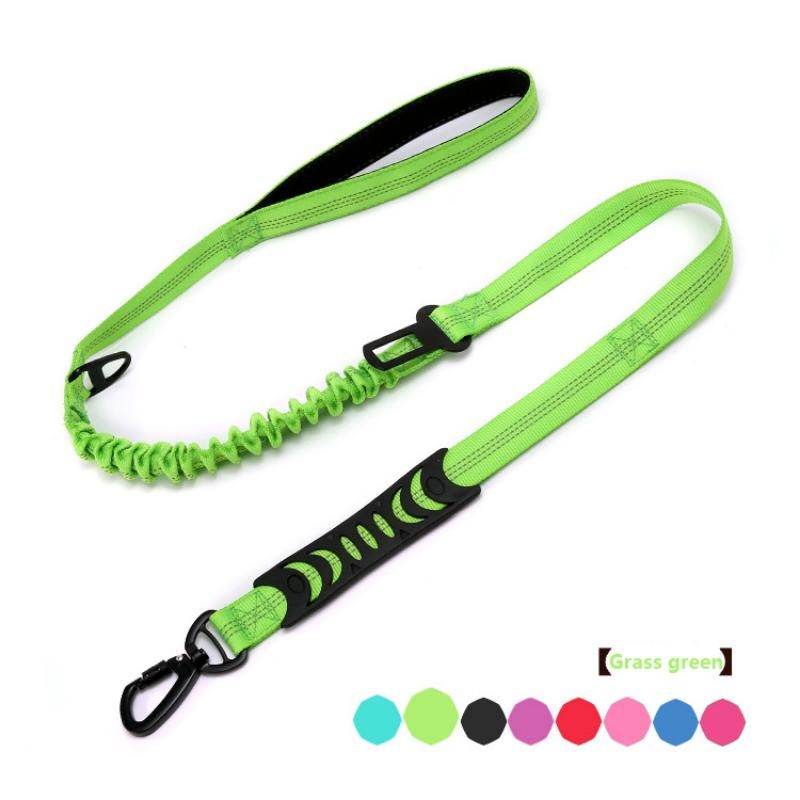 Explosion-proof Okinawa Dog Leash, Elastic Reflective Pet Leash for Dog Walking and Dog Car Seat Belt for Large Medium Small Dog