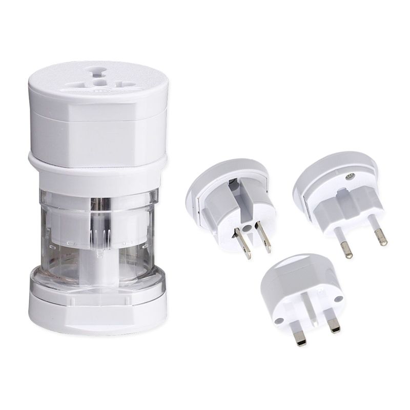 All In 1 EU + AU + UK + US Plug Travel Universal Adaptor(White)