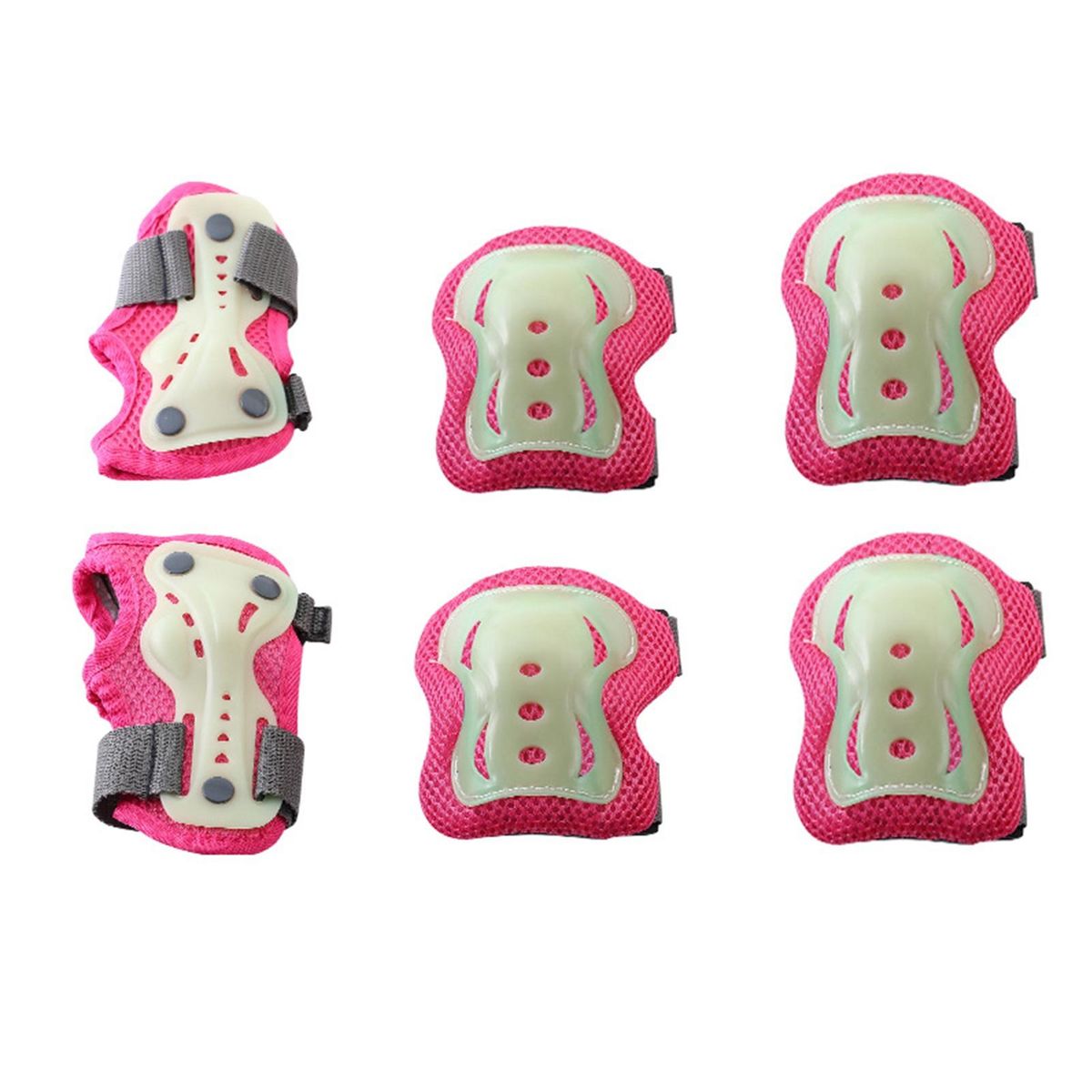 Youth Knee Pads Toddler Protective Gear Set Lightweight Shockproof Pink