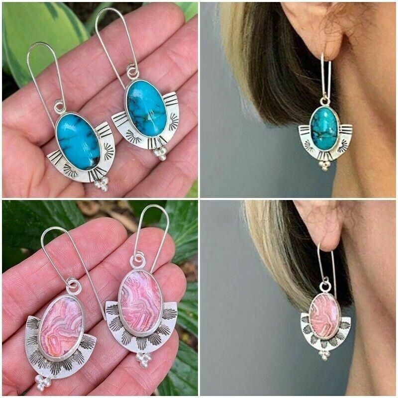 Vintage Indian Tribal Green Resin Dangle Earrings Bohemian Big Long Hollow Drop For Women 2022 Hippie Jewelry O5E680