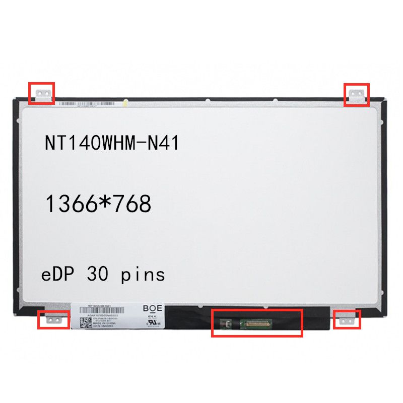 14.0inch Edp Slim 30pin  N140BGE-EA3 B140XTN03.4 NT140WHM-N41  NT140WHM-N31 HB140WX1-401 For Dell Latitude E5450 E7450 3460