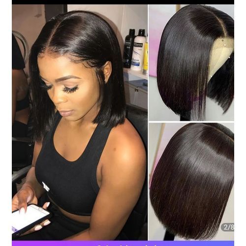 NEW: Blunt Cut Bob Wig With Part Closure Black