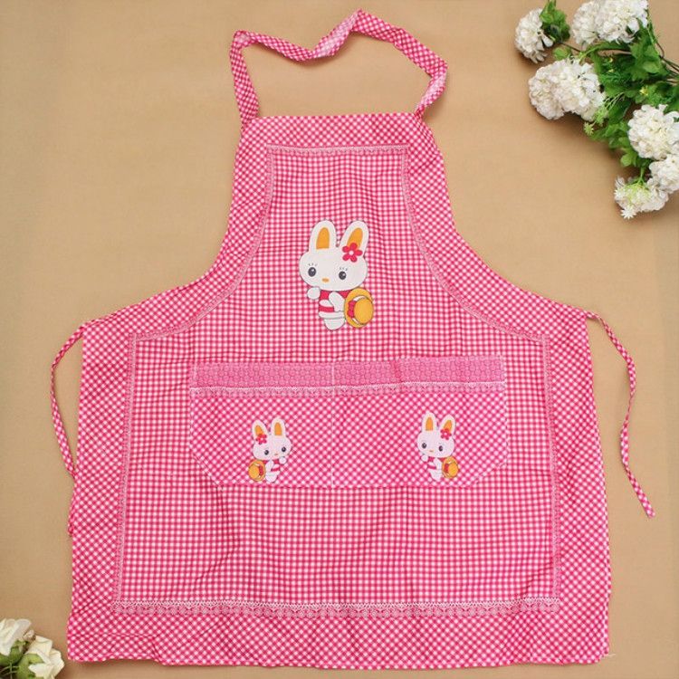 Cartoon Bunny Pattern Sleeveless Apron(Pink)