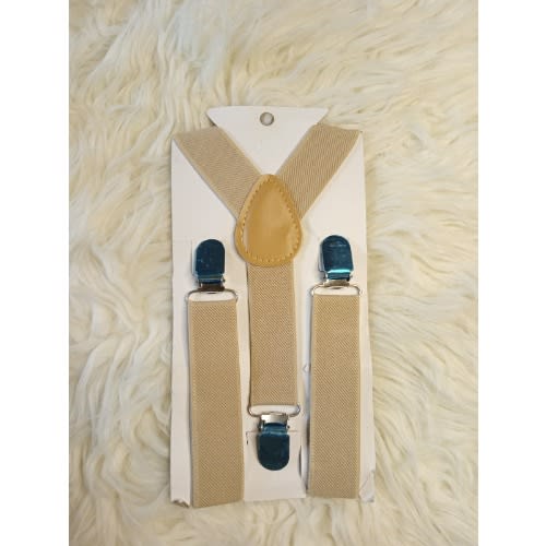 Kid Adjustable Suspender - Cream