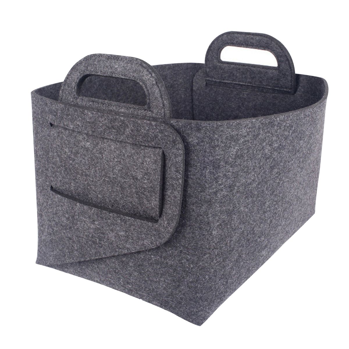Felt Storage Basket Desktop Foldable Felt Basket Storage Box