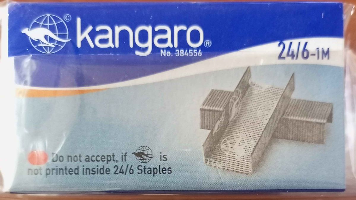 Staple Pin - Kangaroo 24/6 Staple Pins - 20 Packs X 1000 Pins - Full Packet
