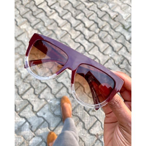 Unisex Celine Flat Top Sunglasses- Brown