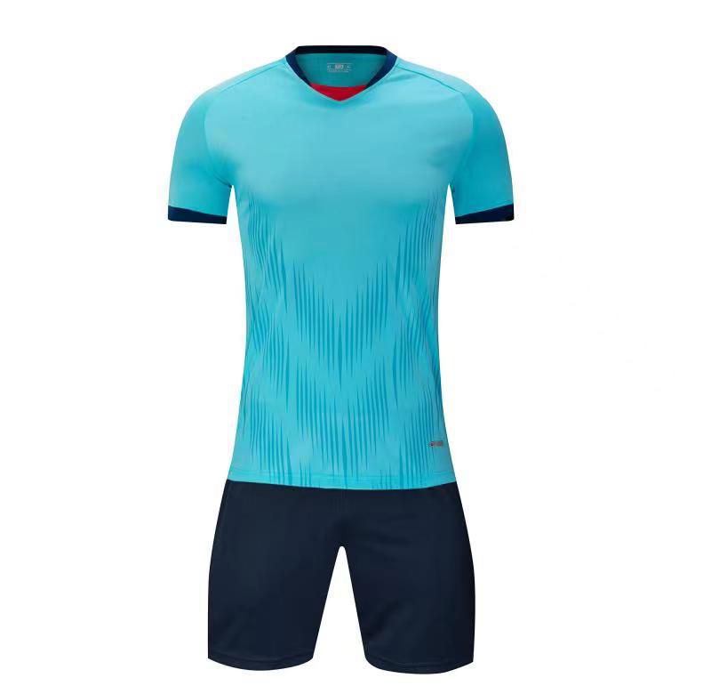 Short Sleeve Striped T-shirt Shorts Men Soccer Jersey Set