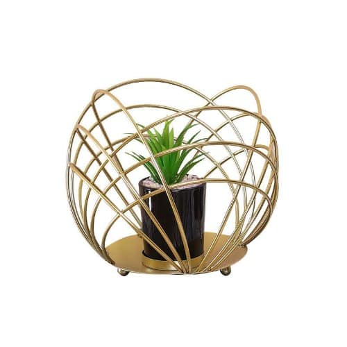Mini Caged Home Decor Artificial Flower - 15 X 16.5cm