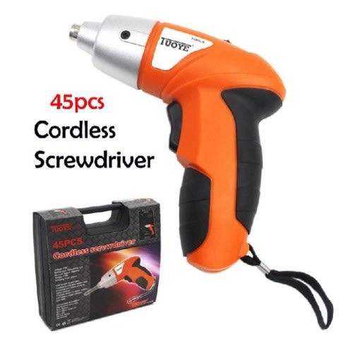 Tuoye 45pieces Rechargeable Cordless Screwdriver Set