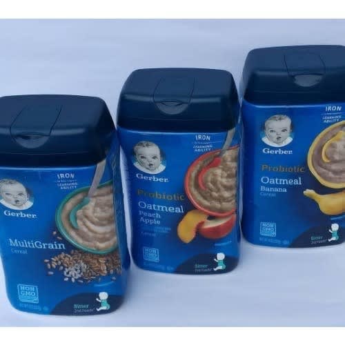 3 Pack Multigrain - Peach Apple - Oatmeal Banana Cereals- 8oz