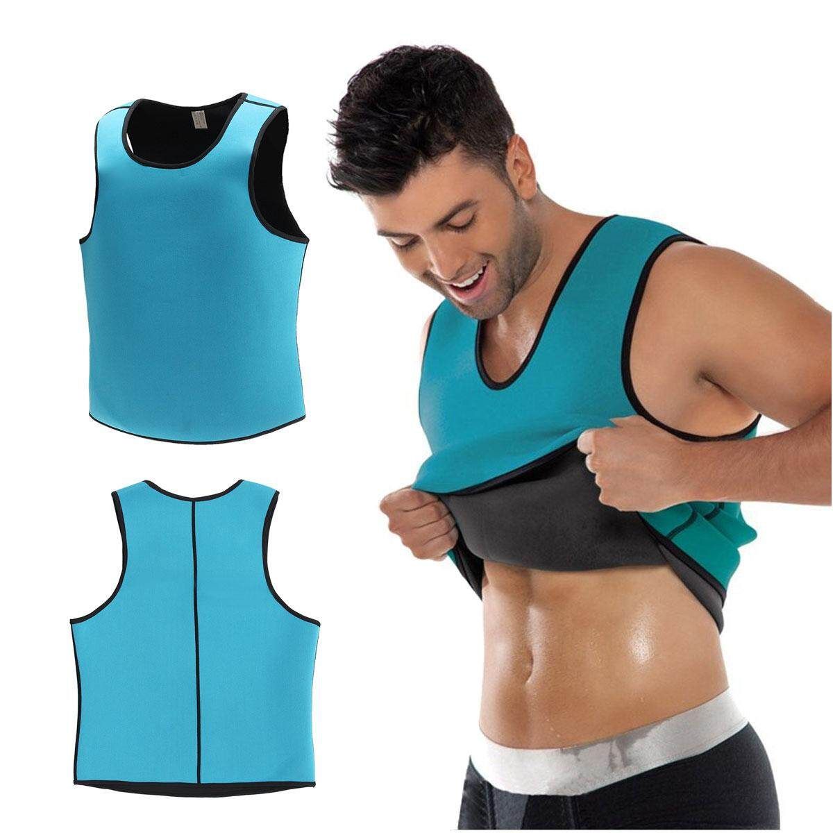 Mens Hot Neoprene Ultra Sweat Shirt Shapewear Body Chest Shaper Slimming 5XL