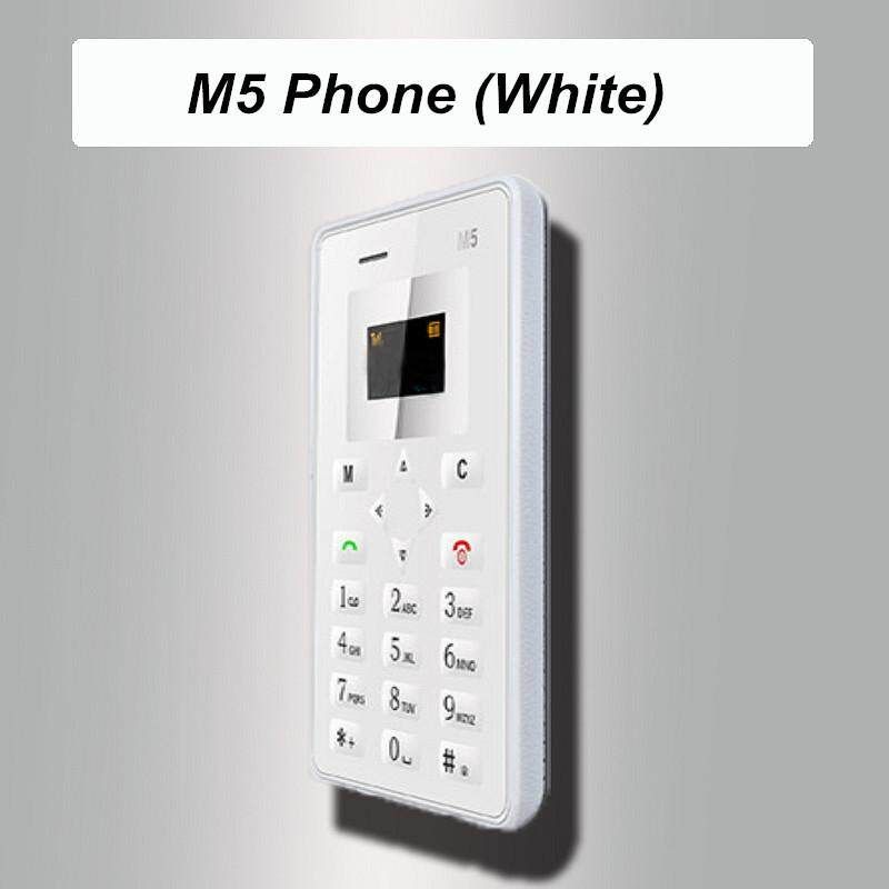 1.0" AIEK M5 Ultra Thin Pocket Cell Phone Card Alarm Clock Mobile 128M Storage