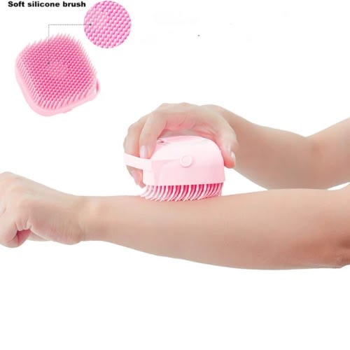 Silicon Exfoliating Bath And Shower Brush -  Pink