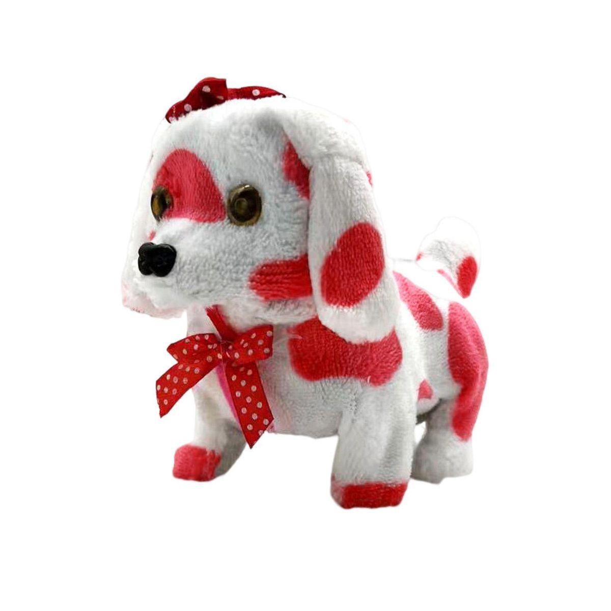 Dog Toy Cartoon Bow Puppy Plush Doll Red