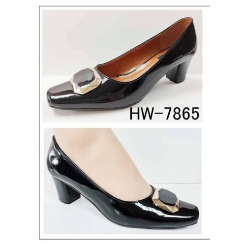Corporate Ladies Mid Heel Office Court Shoe-black
