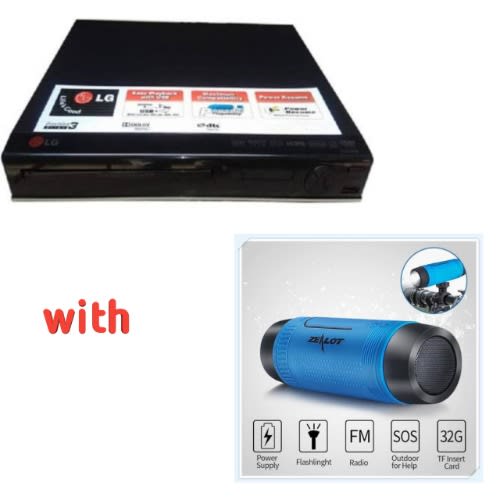 LG DVD multimedia player with zealot Bluetooth speaker