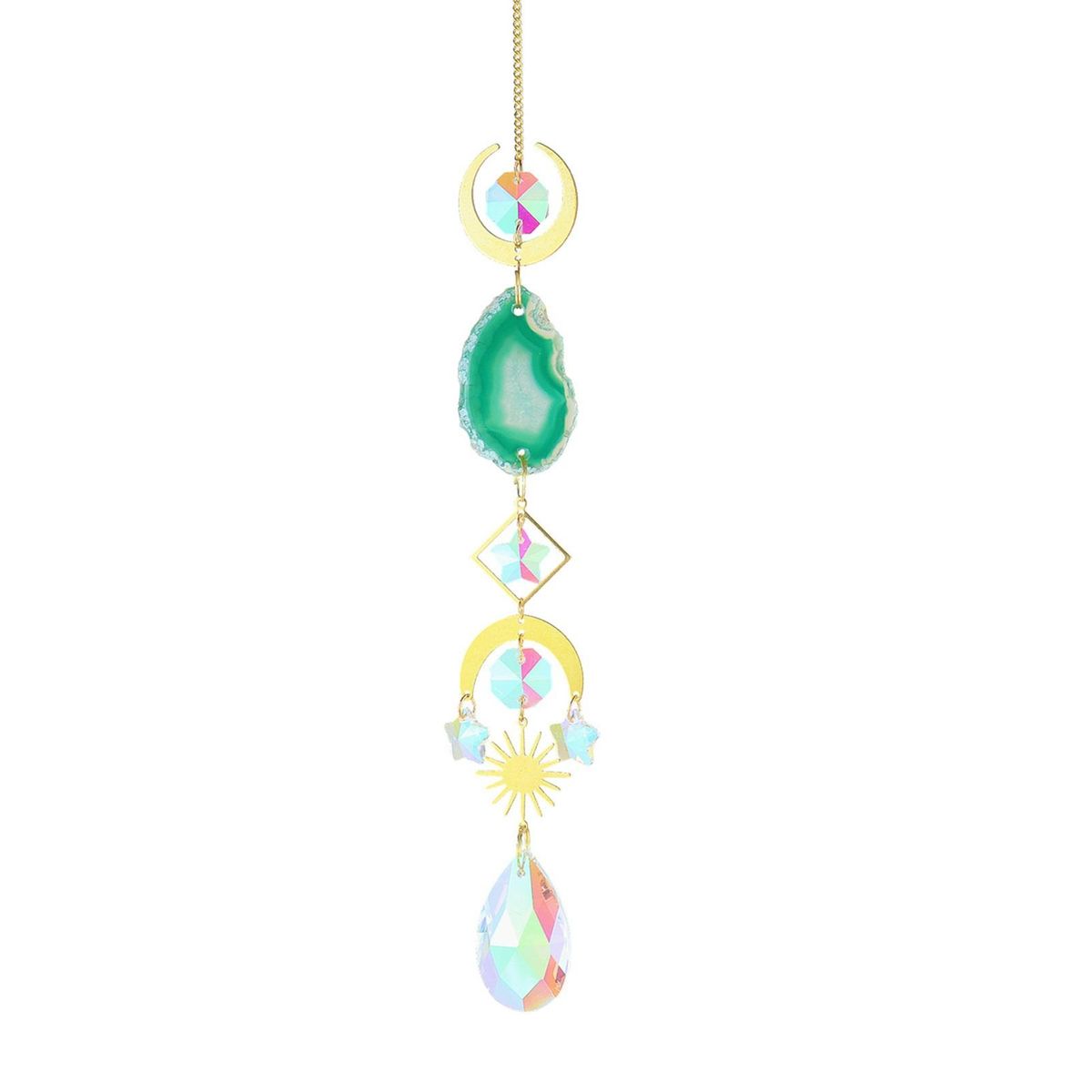 Prism Suncatcher Hanging Light Catcher Rainbow Maker Window Patio Ornament Green