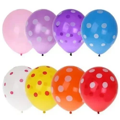 Dot Style Balloons - 100 Pieces - Multicolor