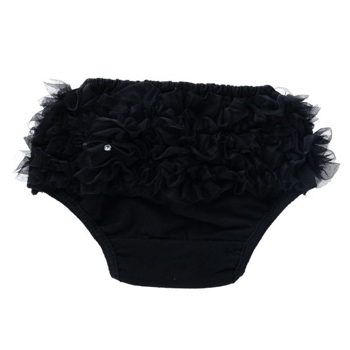 Baby Girls Shorts Pants Diaper Cover Bloomers XL For 12-24Months Black