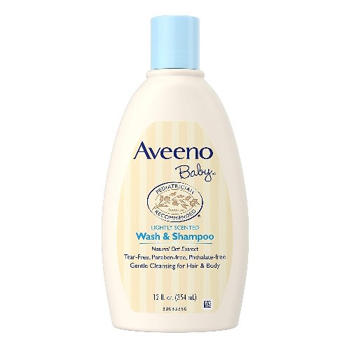 Baby Gentle Wash & Shampoo With Natural Oat Extract, Tear-free &, Lightly Scented, 12 Fl.