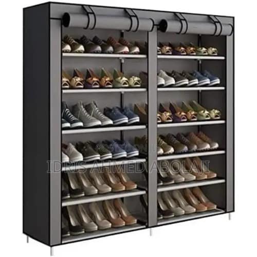 Double Sided Shoe Rack Organizer With Cover -12 Tier
