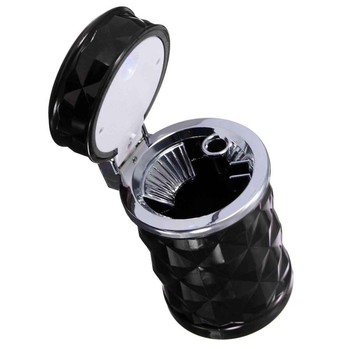 Portable Voiture Camion Bureau LED Cendrier Gobelet Cylindre Voyage Black