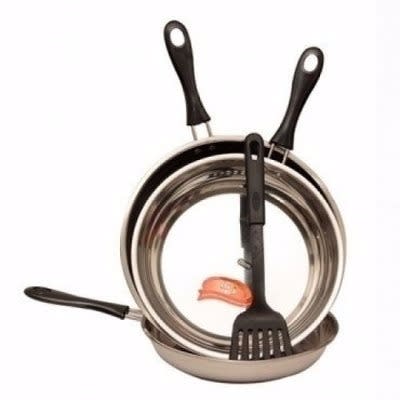 3 Set of Non-Stick Frying Pans with Spoon