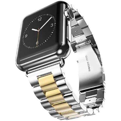 Stainless Steel IWatch & Smartwatch Strap - 42/44mm - Silver & Gold