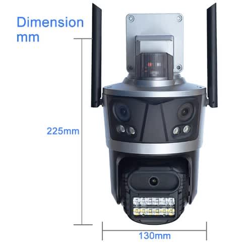 4G LTE SIM Card Solar Battery Powered Outdoor PTZ  CCTV Security Camera With Color Night Vision