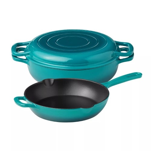 Enamel Cast Iron Set -  3-pieces