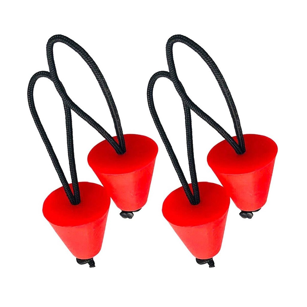 4Pcs Universal Silicone Kayak Scupper Plug Kits Kayak Canoe Holes Stopper Bung 40 X 36.5mm/1.57 X 1.44in Red