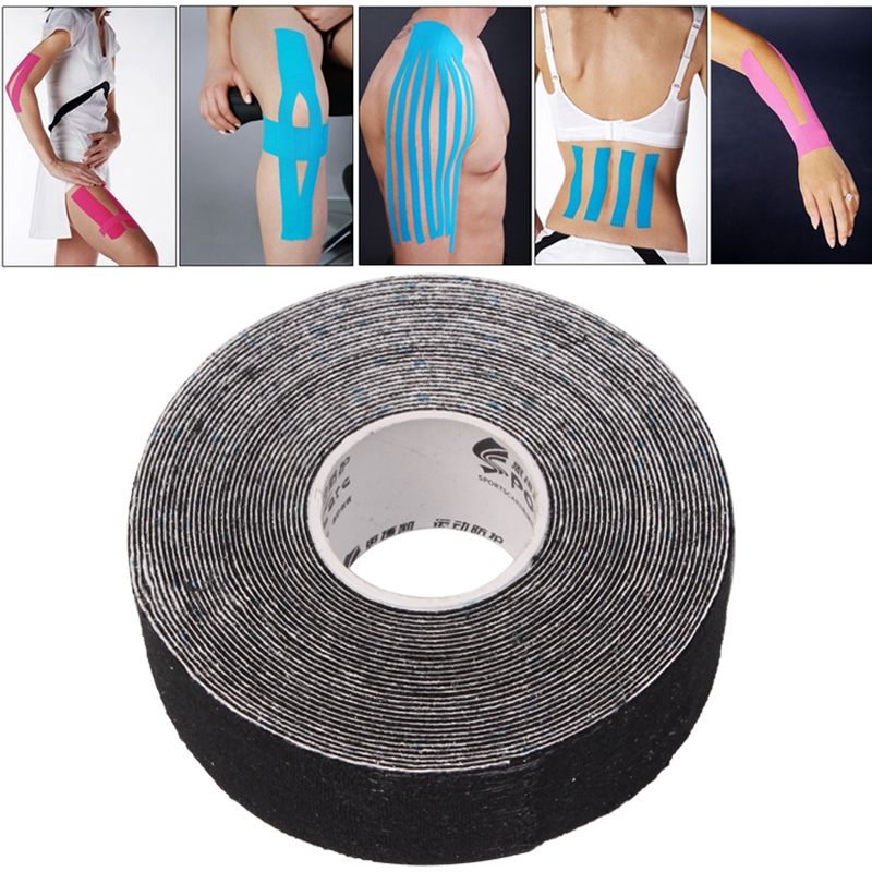 Waterproof Kinesiology Tape Sports Muscles Care Therapeutic Bandage, Size: 5m(L) X 2.5cm(W)(Black)