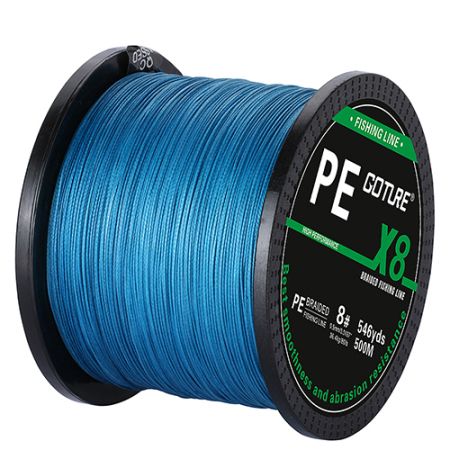 Goture Braided Fishing Line 500m 8 Strands Super Strong PE Line Multifilament 16lb 20