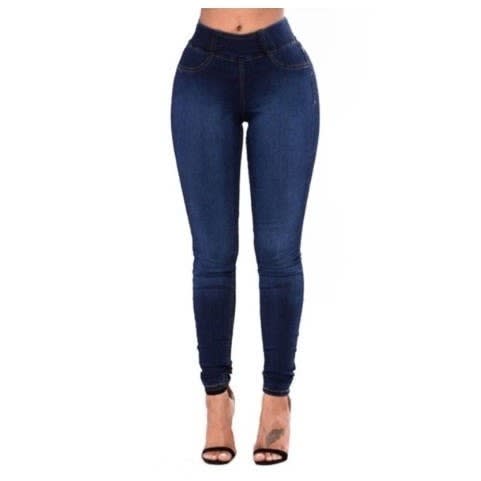 Women's Elastic Jeans - Blue