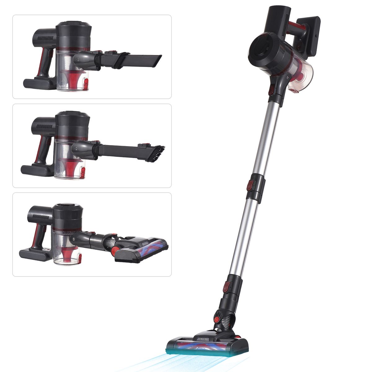 Cordless Vacuum Cleaner Rechargeable Stick Vacuum With 25KPA