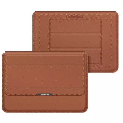Genuine Leather Multifunctional Laptop Stand And Sleeve -  15 inch