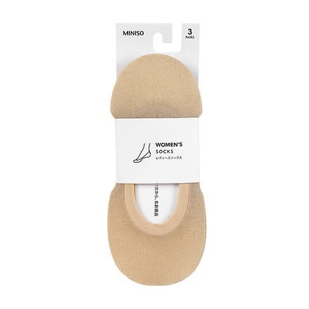 Women's Comfortable Low Cut Socks - 3-Pairs - Nude