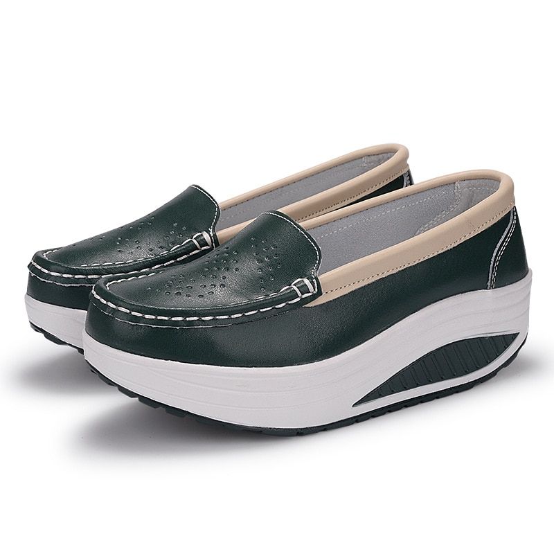 Women Nurse Shoes Platform Sneakers White Rocking Shoes Platform Wedge Heel туфли на каблуке Salto Alto Feminino