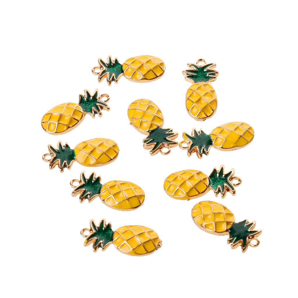 10Pcs Novelty Chic Pineapple Fruit Shape Charms Pendants Bracelet DIY