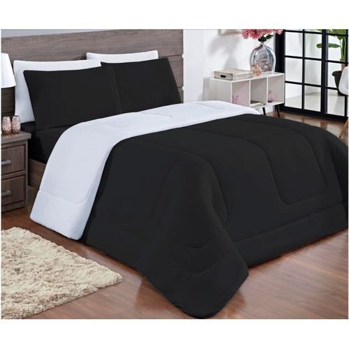 Duvet,bedsheet And Pillow Cases-WHITE/BLACK