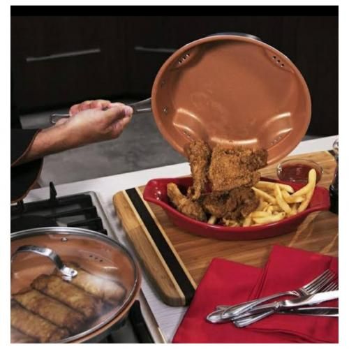 Healthy Non Stick Air Fry Pan With Cover