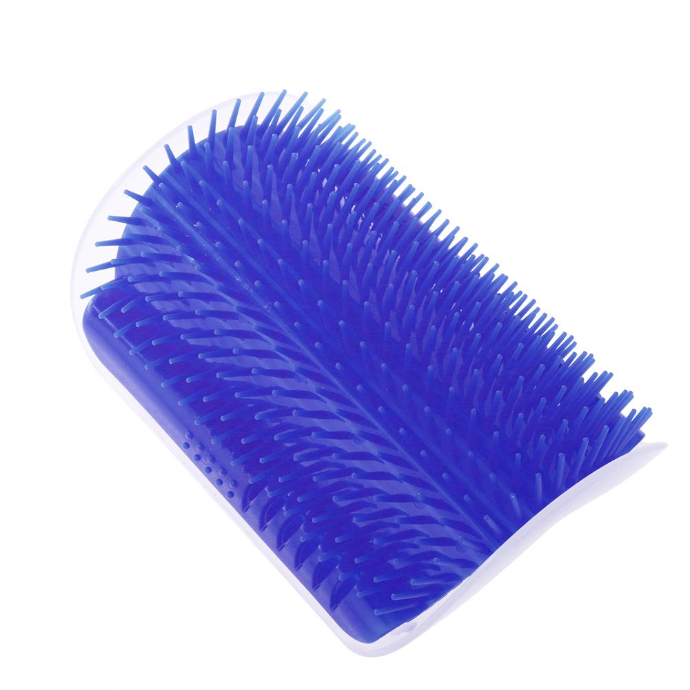 Cat Corner Massage Brush Cat Scratch Device Cat Wipe Face With An Itchy Comb-blue