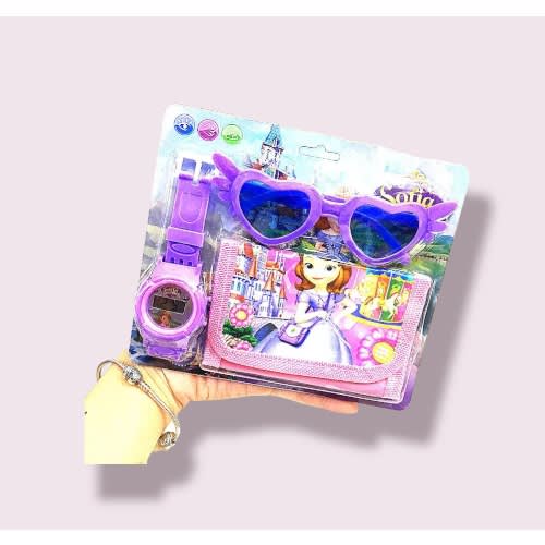 Kids Cartoon Watch, Glasses And Wallet