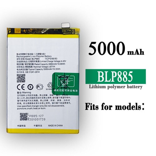 Replacement Battery For Oppo A16,a16s A54s Blp885